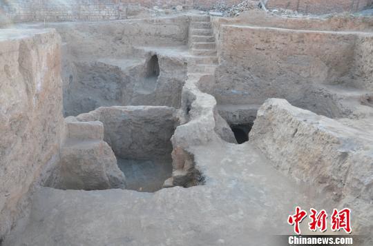 考古发掘的陶窑。陕西省考古研究院供图