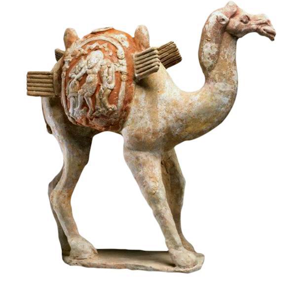 载物骆驼俑B面，美国大都会博物馆藏