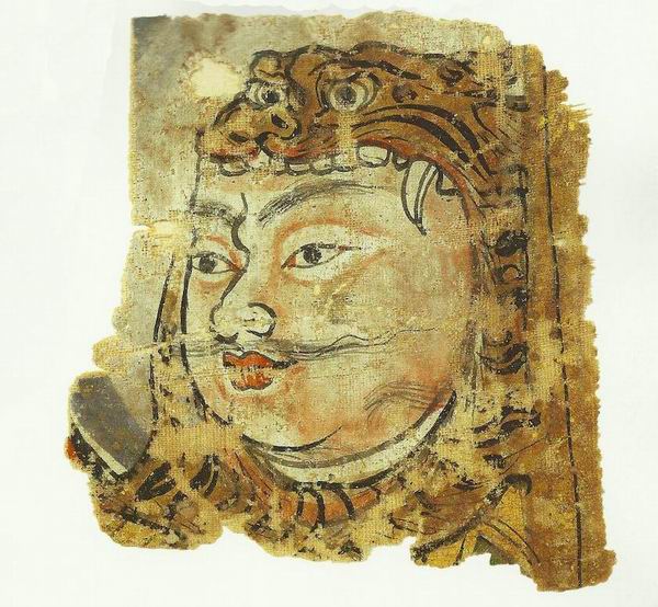 和田8-9世纪丝绸碎片  柏林博物馆藏