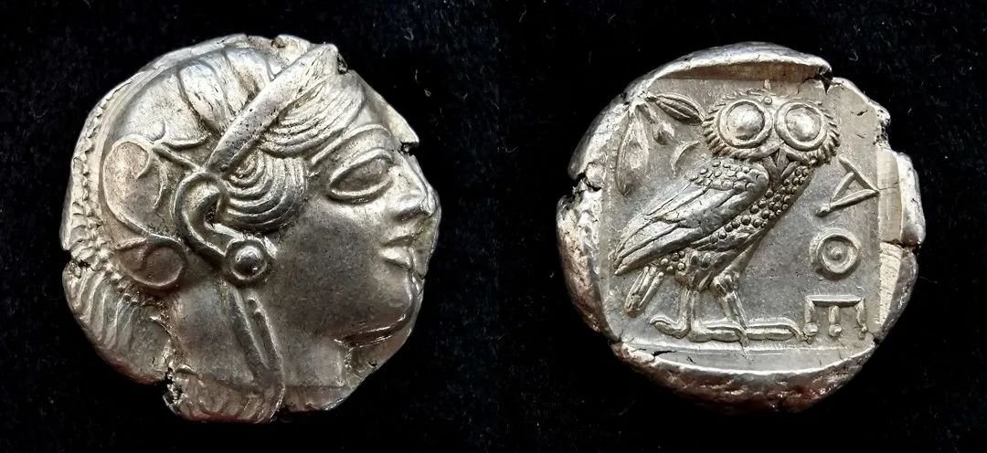 古希腊雅典城4德拉克马银币