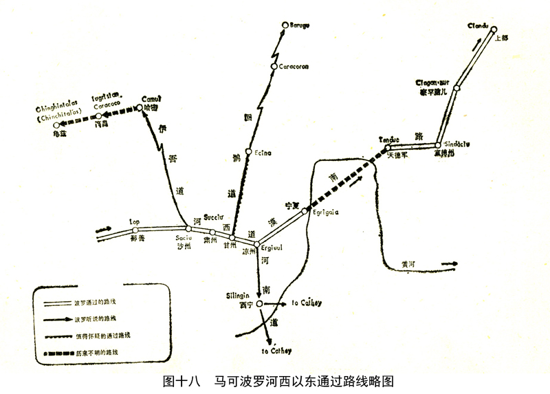 关于马可波罗所通过的河西以东路线