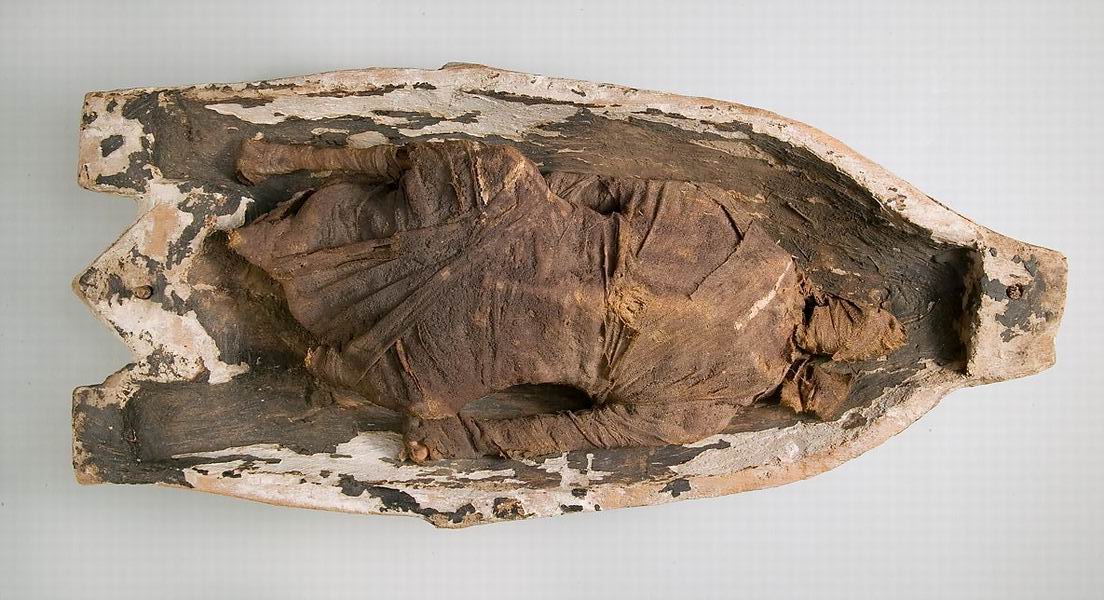 王子阿姆尼姆霍特墓中盛有鸭子的鸭形匣子，（Burial of Prince Amenemhat, Thebes, Southern Asasif），第18王朝（约公元前1550–1479年），大都会艺术博物馆（Metropolitan Museum of Art 19.3.280）