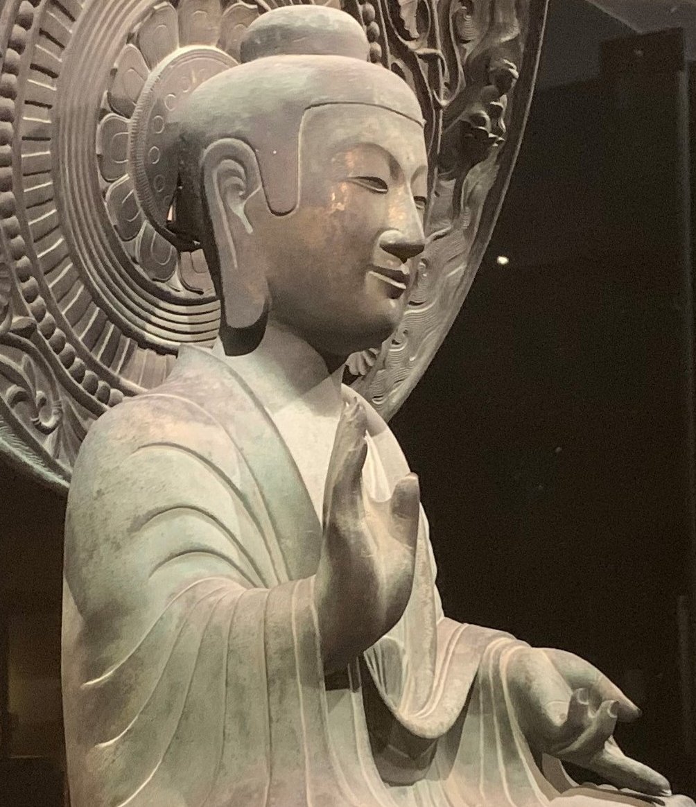 日本国宝·药师如来佛坐像（局部），7世纪（飞鸟时代），奈良·法隆寺藏