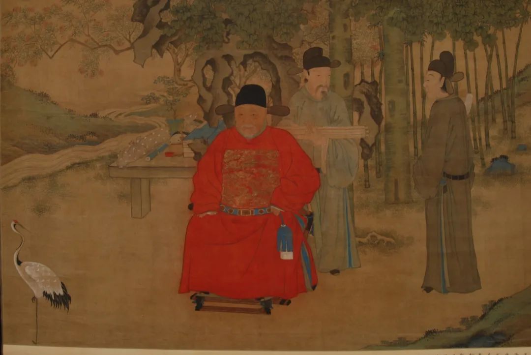 沈度乐琴书处图肖像 佚名 绢本设色  74cm×112.6cm 明 南京博物院藏