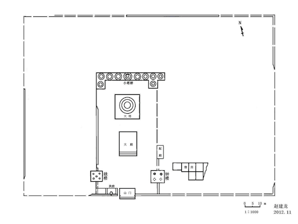 锁阳城东塔尔寺平面布局图