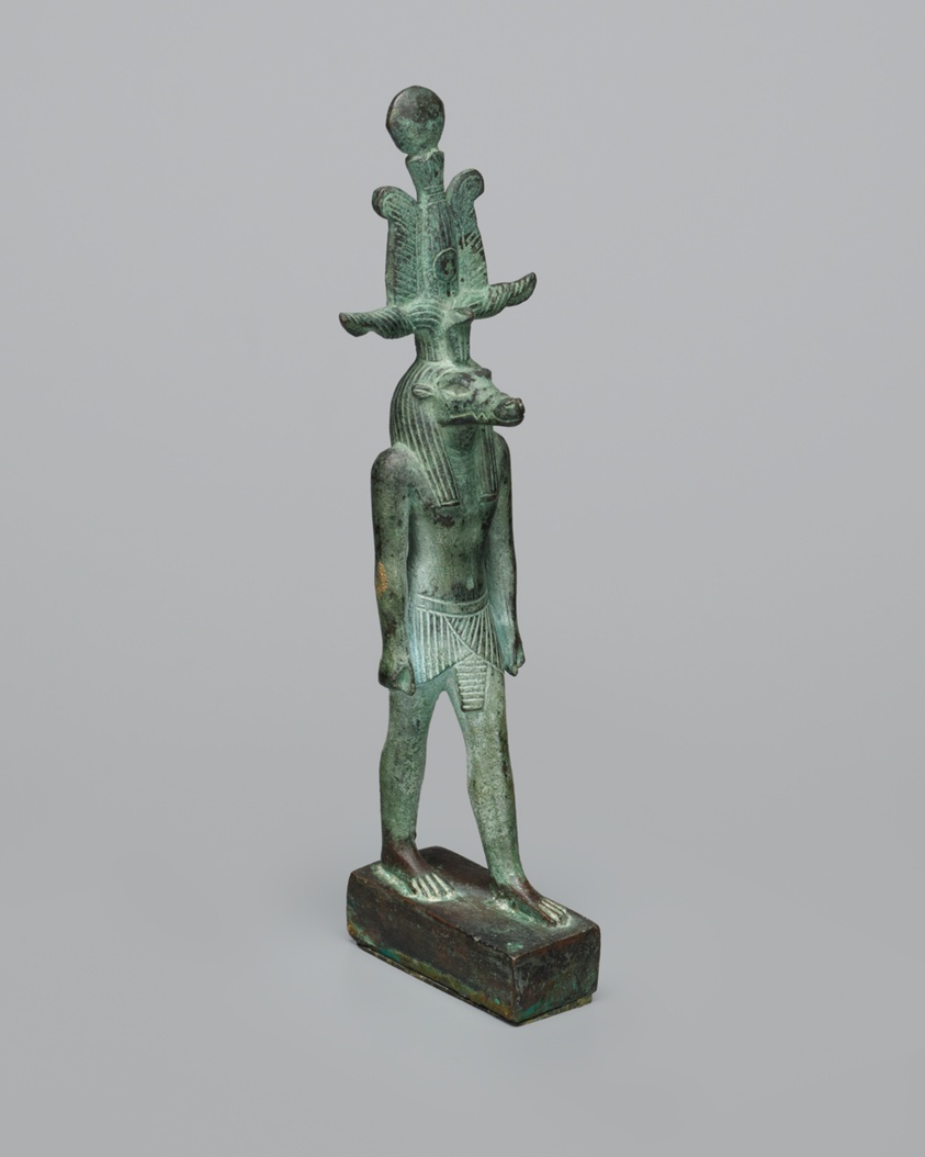 索贝克（古埃及神话中的鳄鱼神）雕像，二十六至三十王朝晚期，公元前664-前332年，古埃及