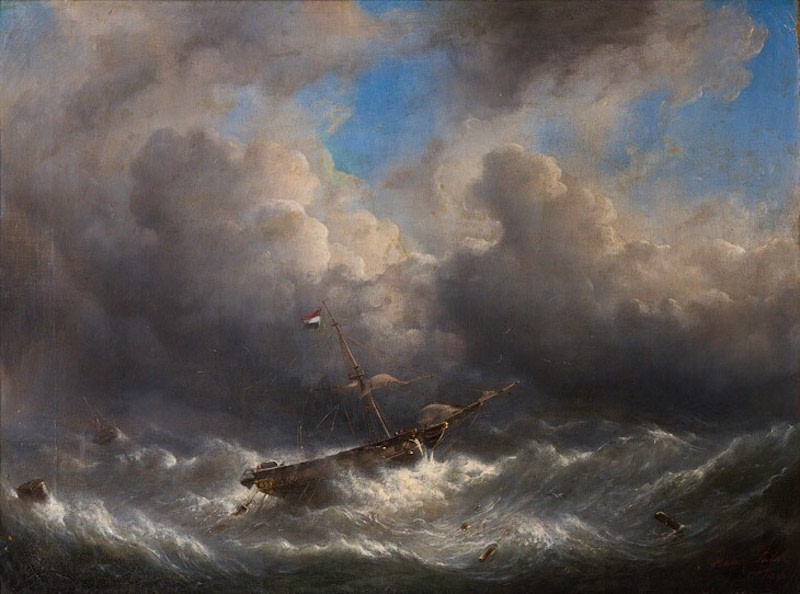 《暴雨翻船》，1839年，拉登·萨利赫，David Salman and Walter Jared Frost收藏