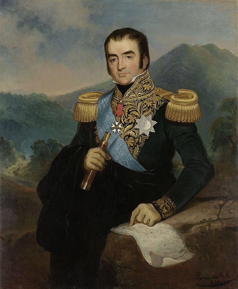 《荷属东印度总督赫尔曼·威廉·丹德尔斯肖像》，拉登·萨利赫，1838年，荷兰国立博物馆藏