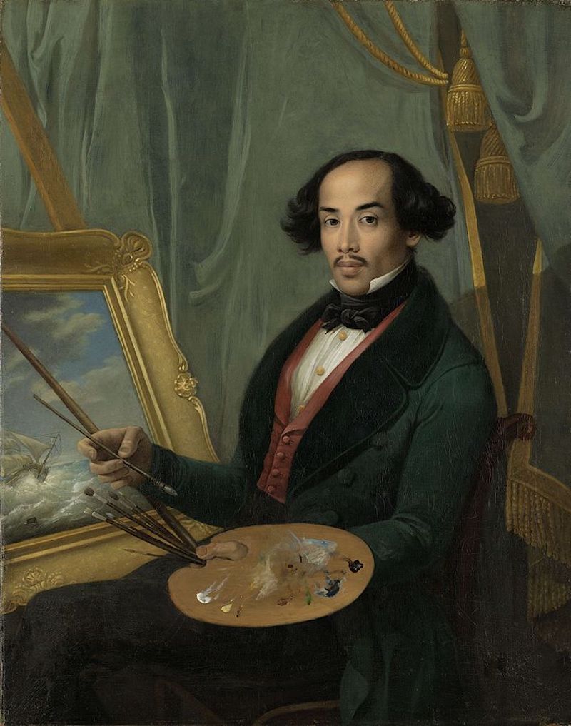 《拉登·萨利赫肖像》，Friedrich Carl Albert Schreuel，1840年，荷兰国家博物馆藏