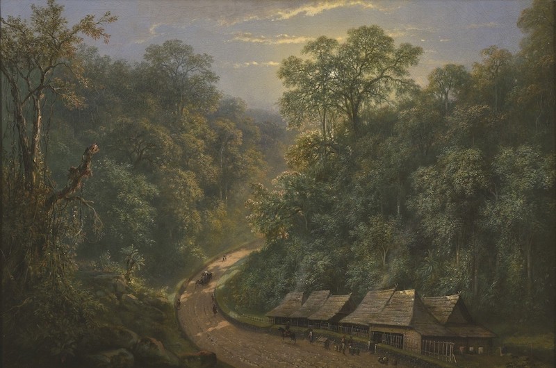 《梅加门当山脚下的驿站》，拉登·萨利赫，1871年，陈氏家族收藏