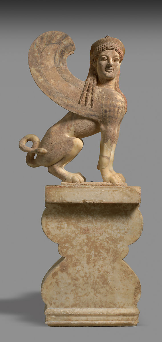 狮身人面像，大理石，古希腊，公元前530年
