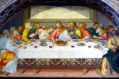 圣母感恩教堂：《最后的晚餐》
